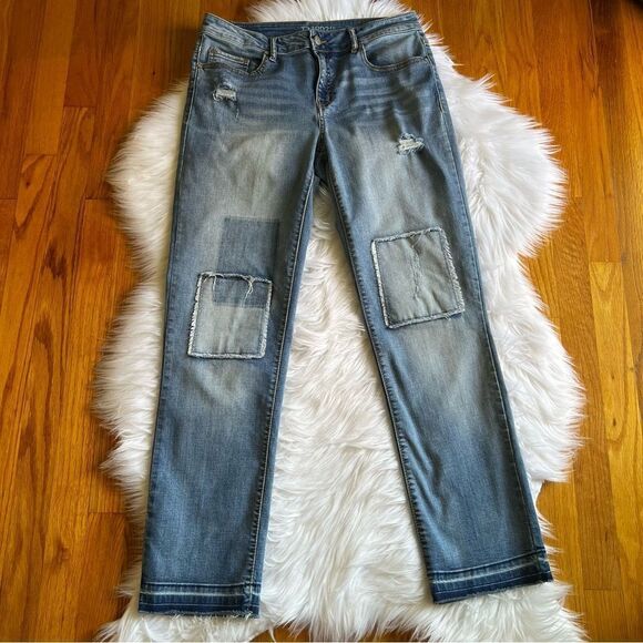 Roebuck & Co. Patchwork Vintage Straight Jeans Size 12 - Picture 1 of 7
